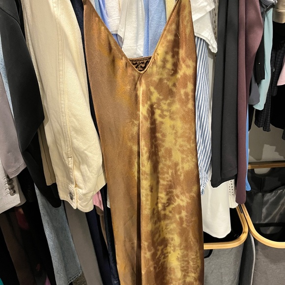 Zara Brown Tie-Dye Maxi Dress - Picture 2 of 8